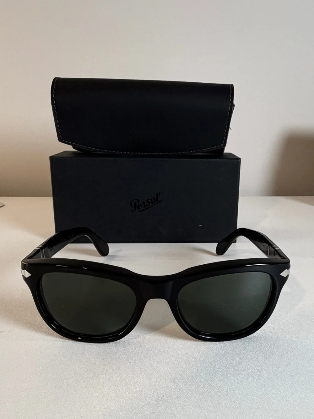 Persol Black Frame Sunglasses Unisex